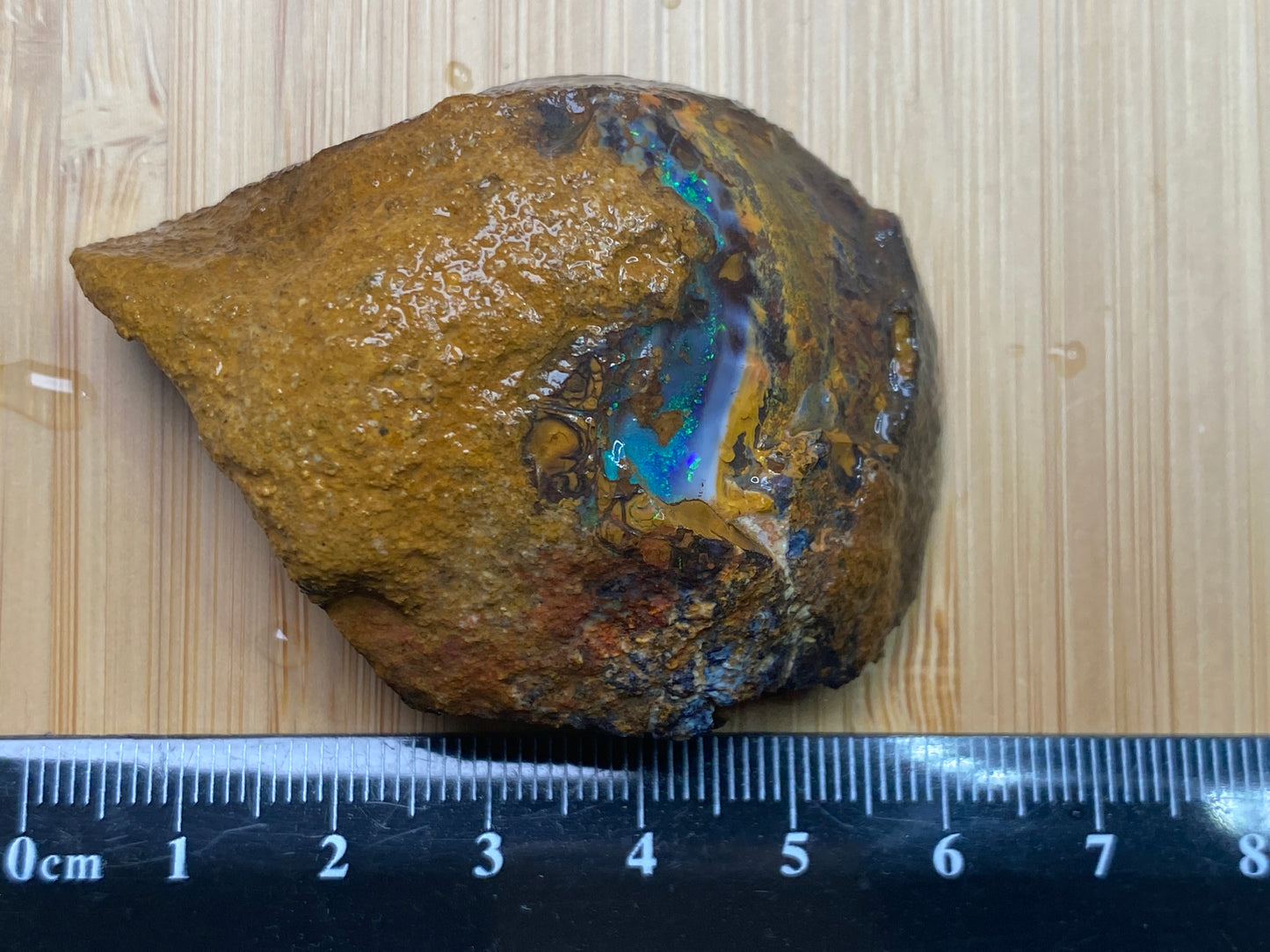 1.9 oz Natural Australian Opal, Yowah Nut Piece, In The Rough, Beautiful Blue and Green Colour.