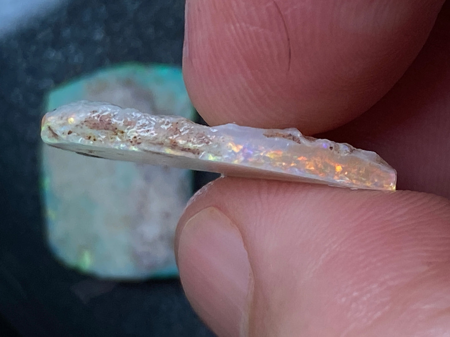 16 克拉天然澳大利亚水晶蛋白石包裹,2 颗宝石,原石,库伯佩迪