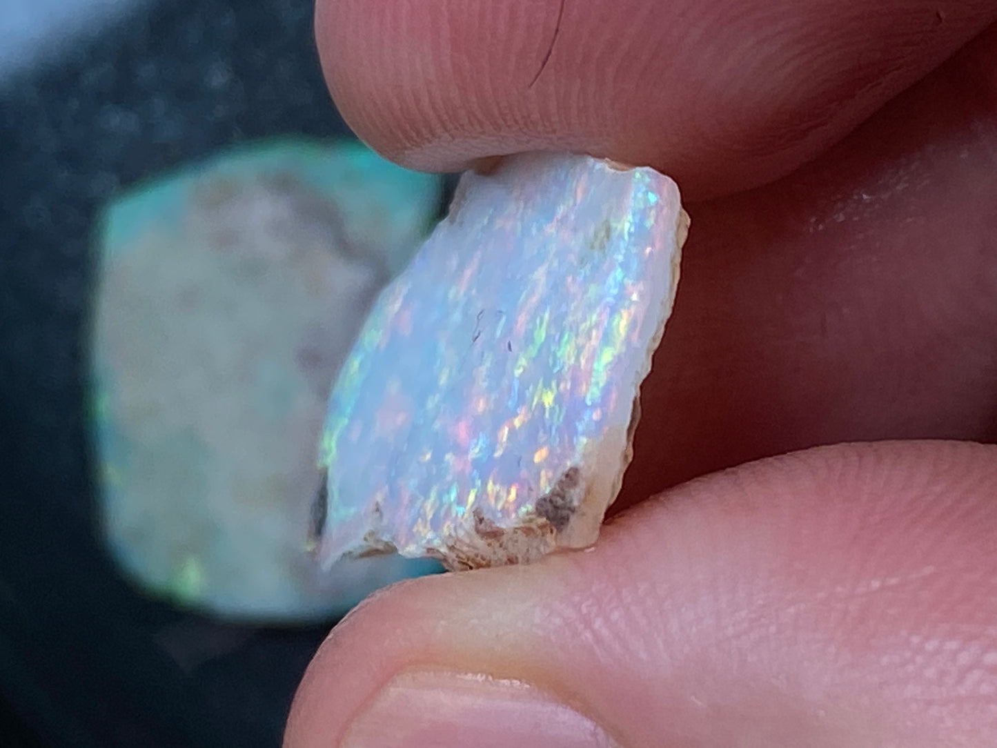 16 克拉天然澳大利亚水晶蛋白石包裹,2 颗宝石,原石,库伯佩迪