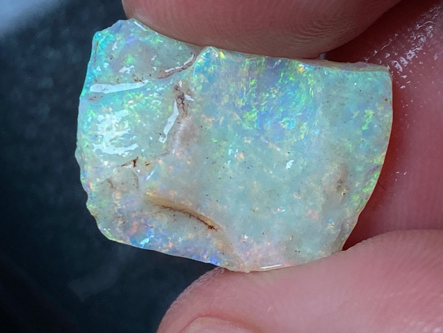 16 克拉天然澳大利亚水晶蛋白石包裹,2 颗宝石,原石,库伯佩迪