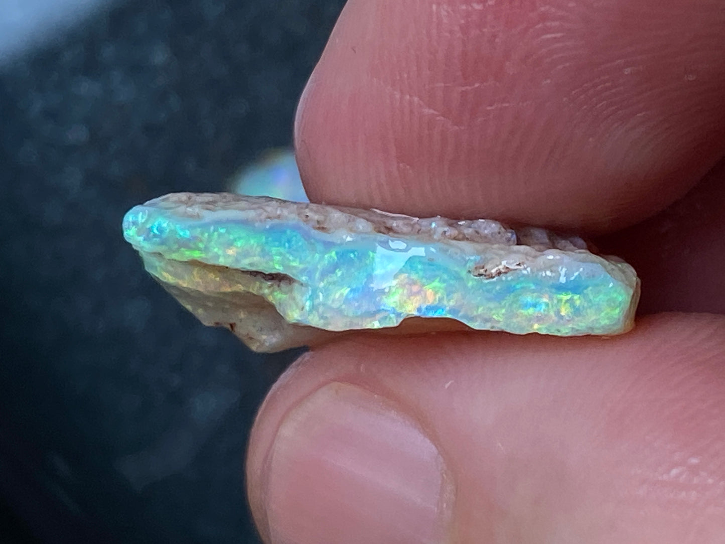 16 克拉天然澳大利亚水晶蛋白石包裹,2 颗宝石,原石,库伯佩迪