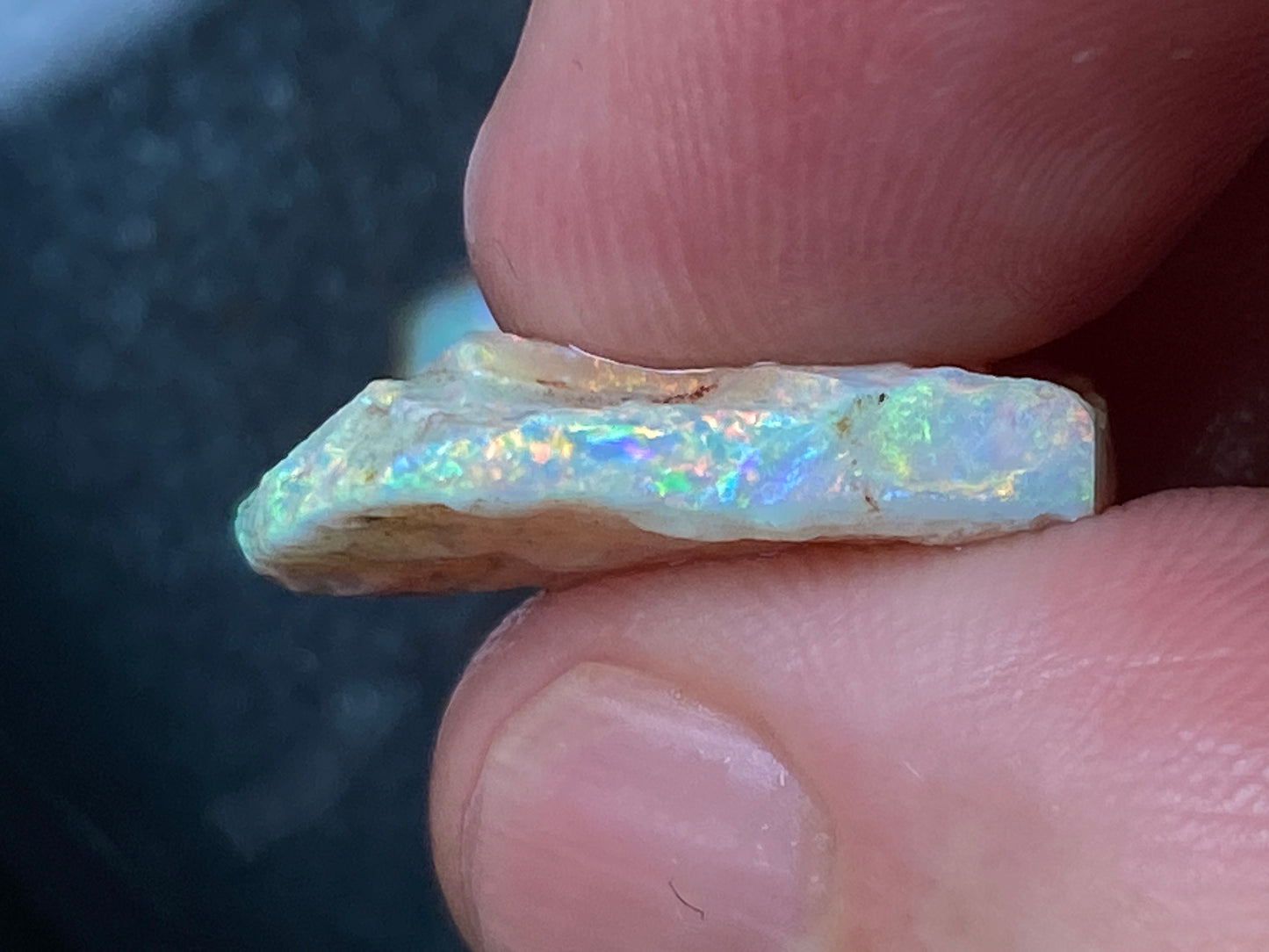 16 克拉天然澳大利亚水晶蛋白石包裹,2 颗宝石,原石,库伯佩迪