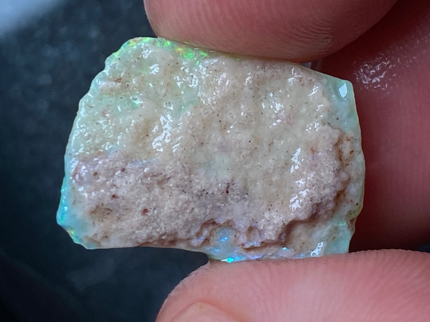 16 克拉天然澳大利亚水晶蛋白石包裹,2 颗宝石,原石,库伯佩迪