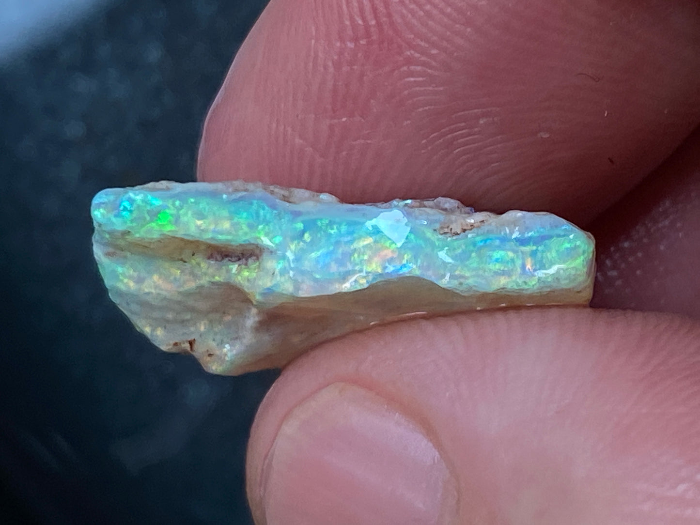 16 克拉天然澳大利亚水晶蛋白石包裹,2 颗宝石,原石,库伯佩迪