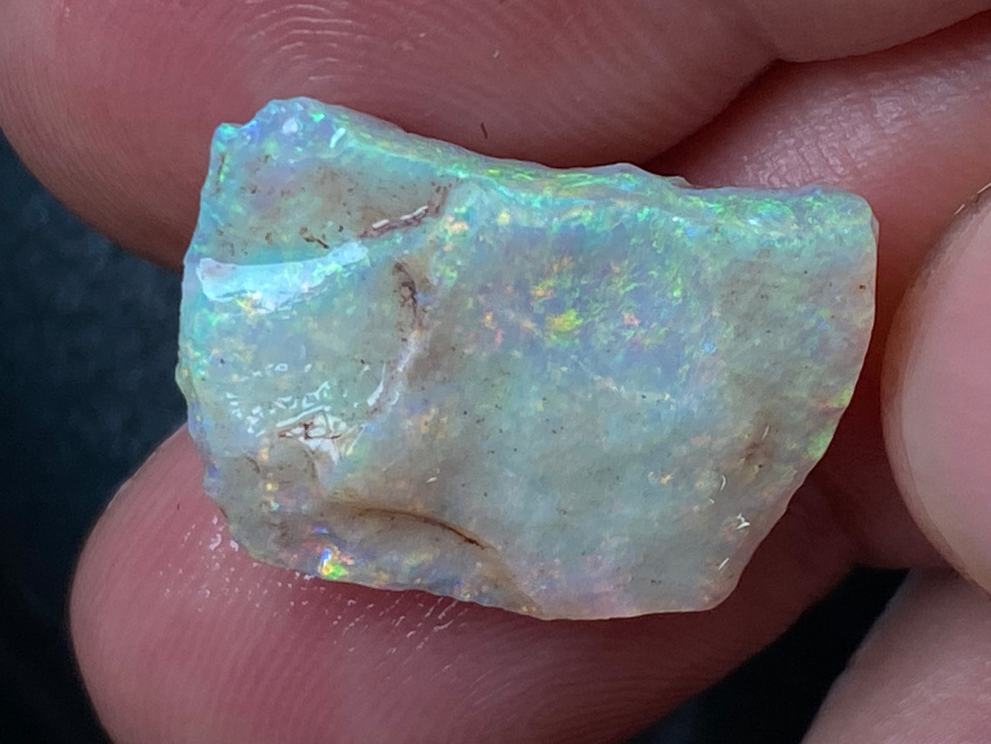 16 克拉天然澳大利亚水晶蛋白石包裹,2 颗宝石,原石,库伯佩迪
