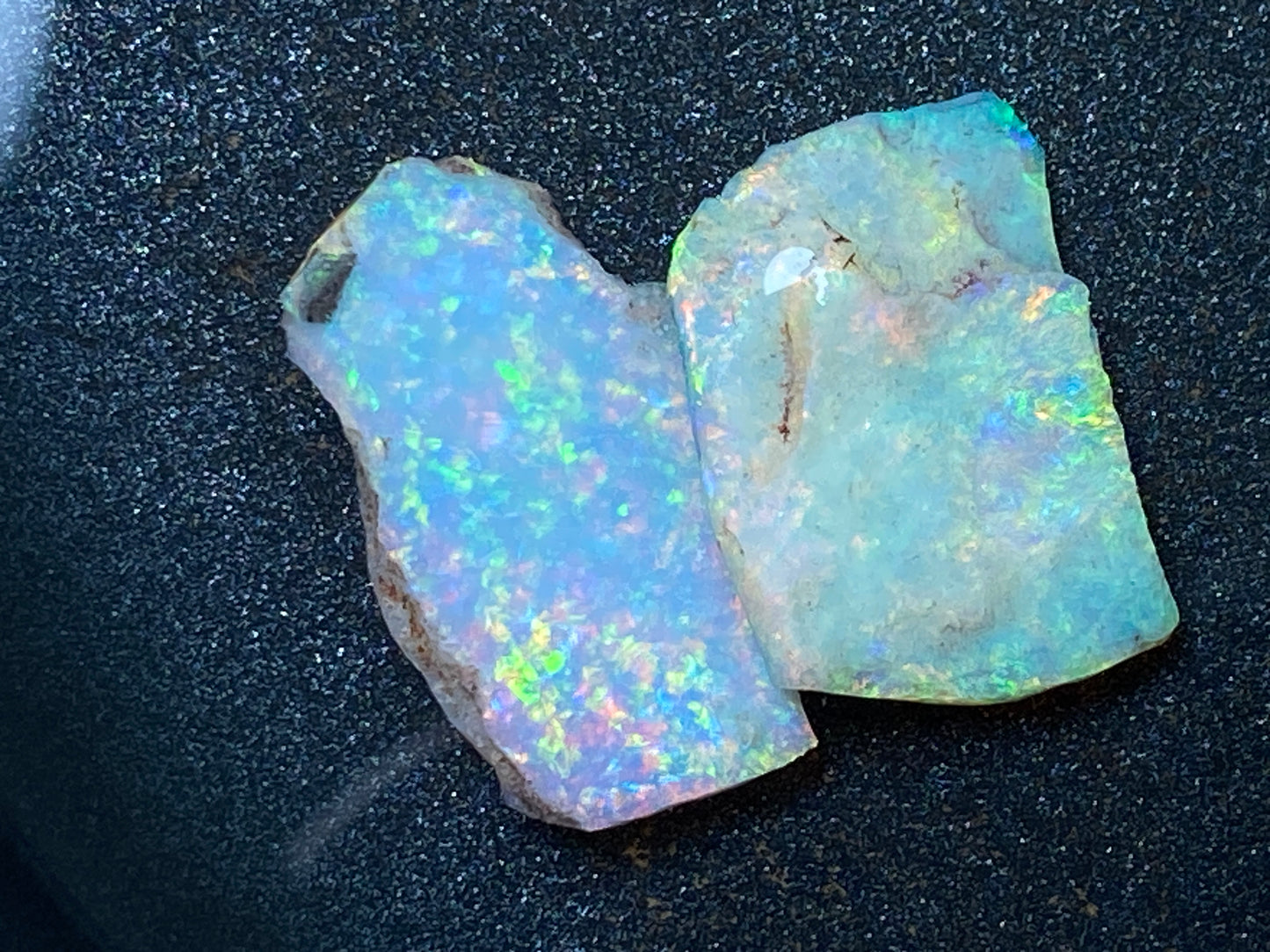 16 克拉天然澳大利亚水晶蛋白石包裹,2 颗宝石,原石,库伯佩迪