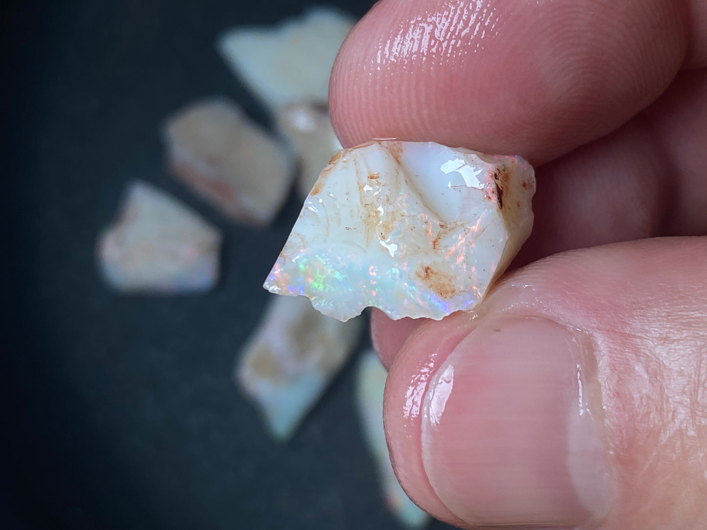 90 Carats or 0.6oz Natural Australian Opal Parcel, 10 Stones In The Rough, Coober Pedy