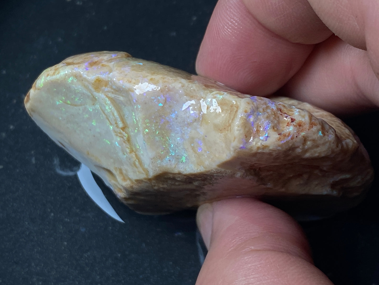 3oz, Andamooka Matrix Opal, In The Rough, Huge Rock With Bright Blues and Greens.