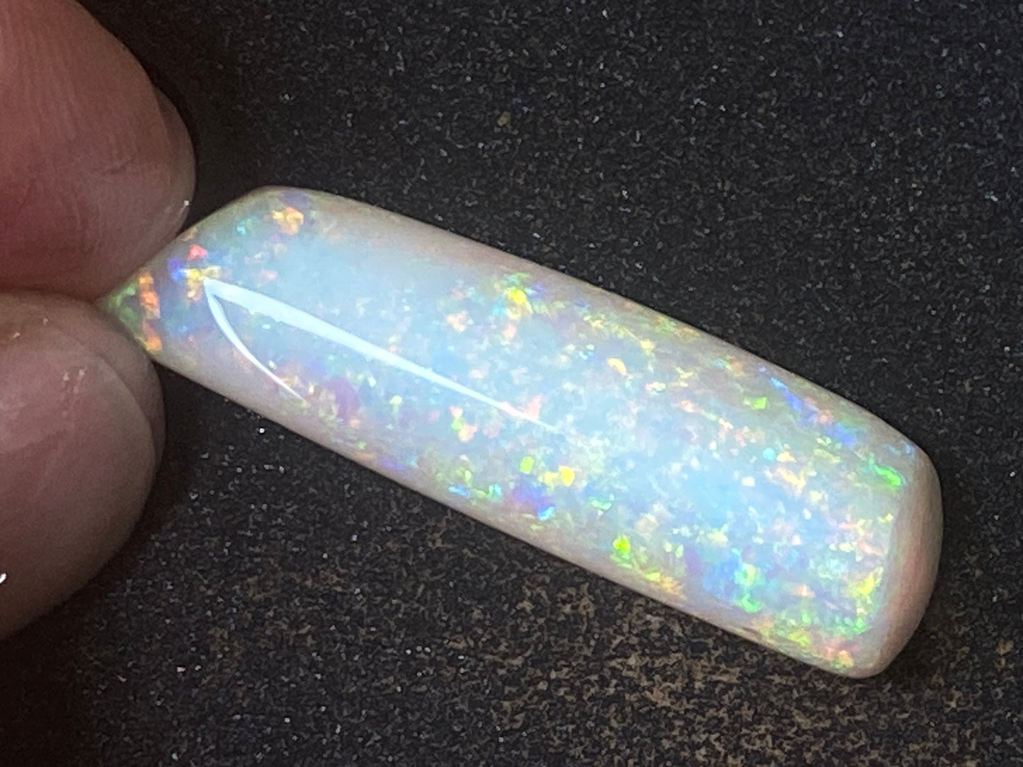24 Carats, Natural Australian Opal, Belemnite Pipe, Rub / Rough, Amazing Crystal Colours