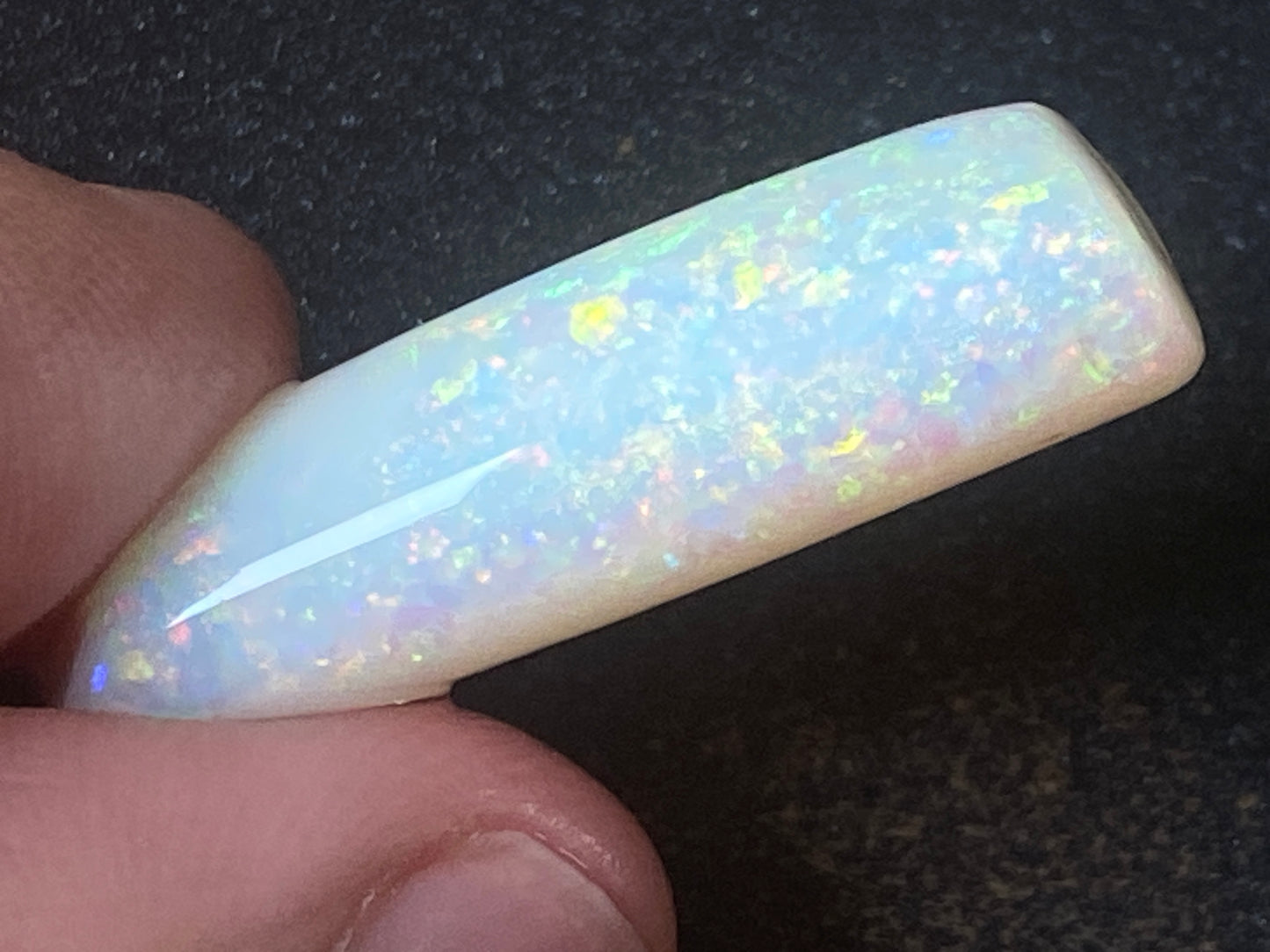 24 Carats, Natural Australian Opal, Belemnite Pipe, Rub / Rough, Amazing Crystal Colours