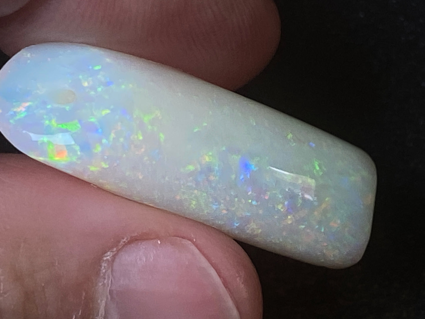24 Carats, Natural Australian Opal, Belemnite Pipe, Rub / Rough, Amazing Crystal Colours