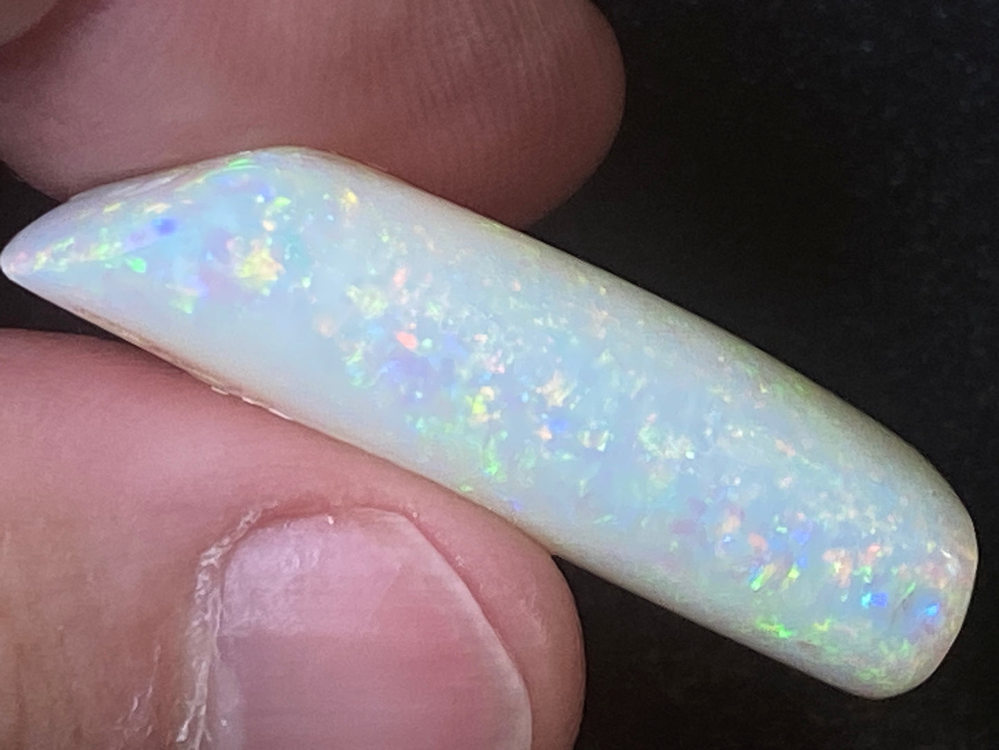 24 Carats, Natural Australian Opal, Belemnite Pipe, Rub / Rough, Amazing Crystal Colours