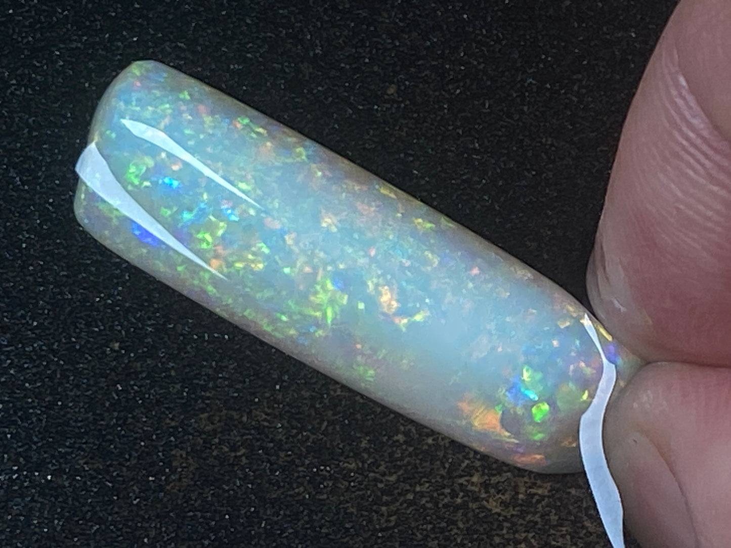 24 Carats, Natural Australian Opal, Belemnite Pipe, Rub / Rough, Amazing Crystal Colours