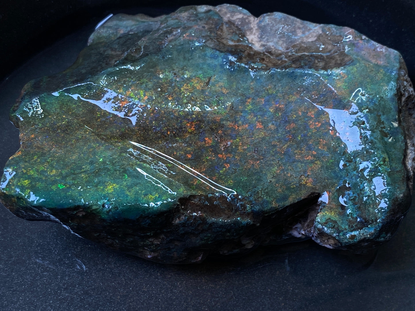 7oz Andamooka Matrix Opal, Beautiful Massive Stone Full Of Colour,