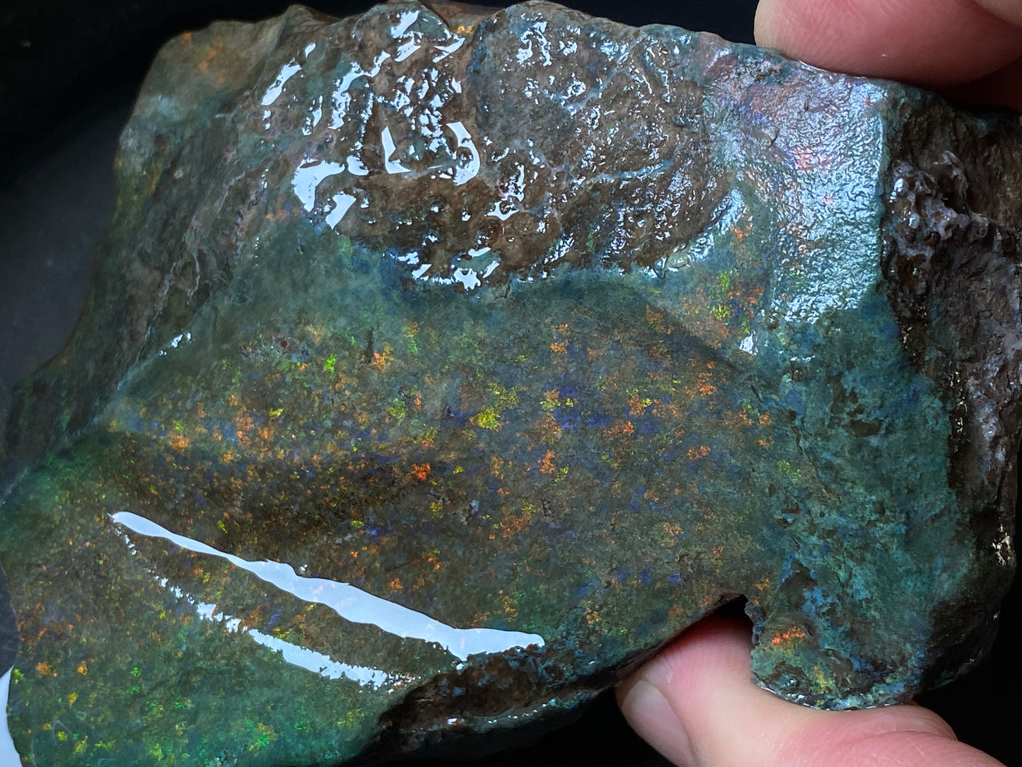 7oz Andamooka Matrix Opal, Beautiful Massive Stone Full Of Colour,