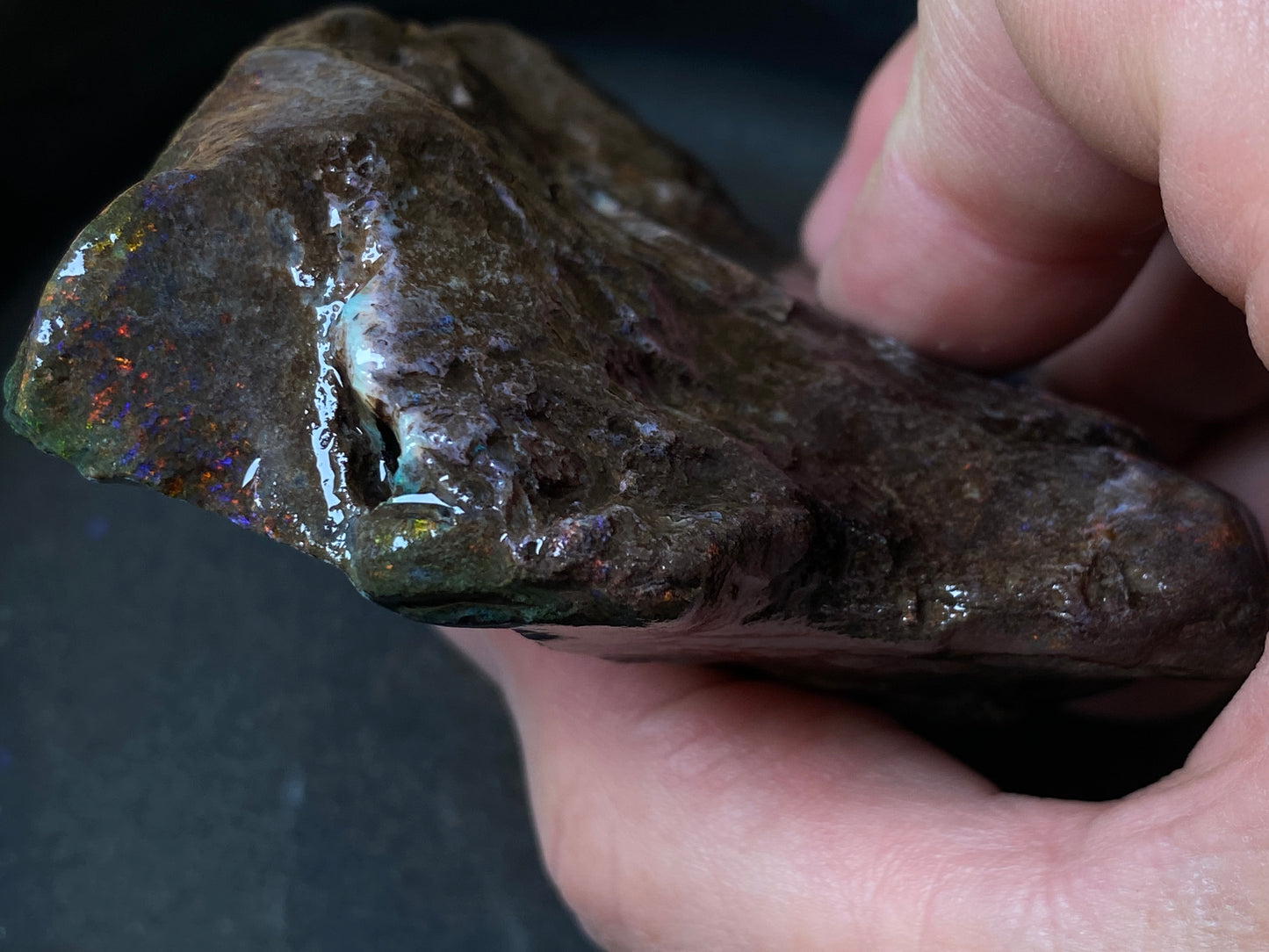 7oz Andamooka Matrix Opal, Beautiful Massive Stone Full Of Colour,