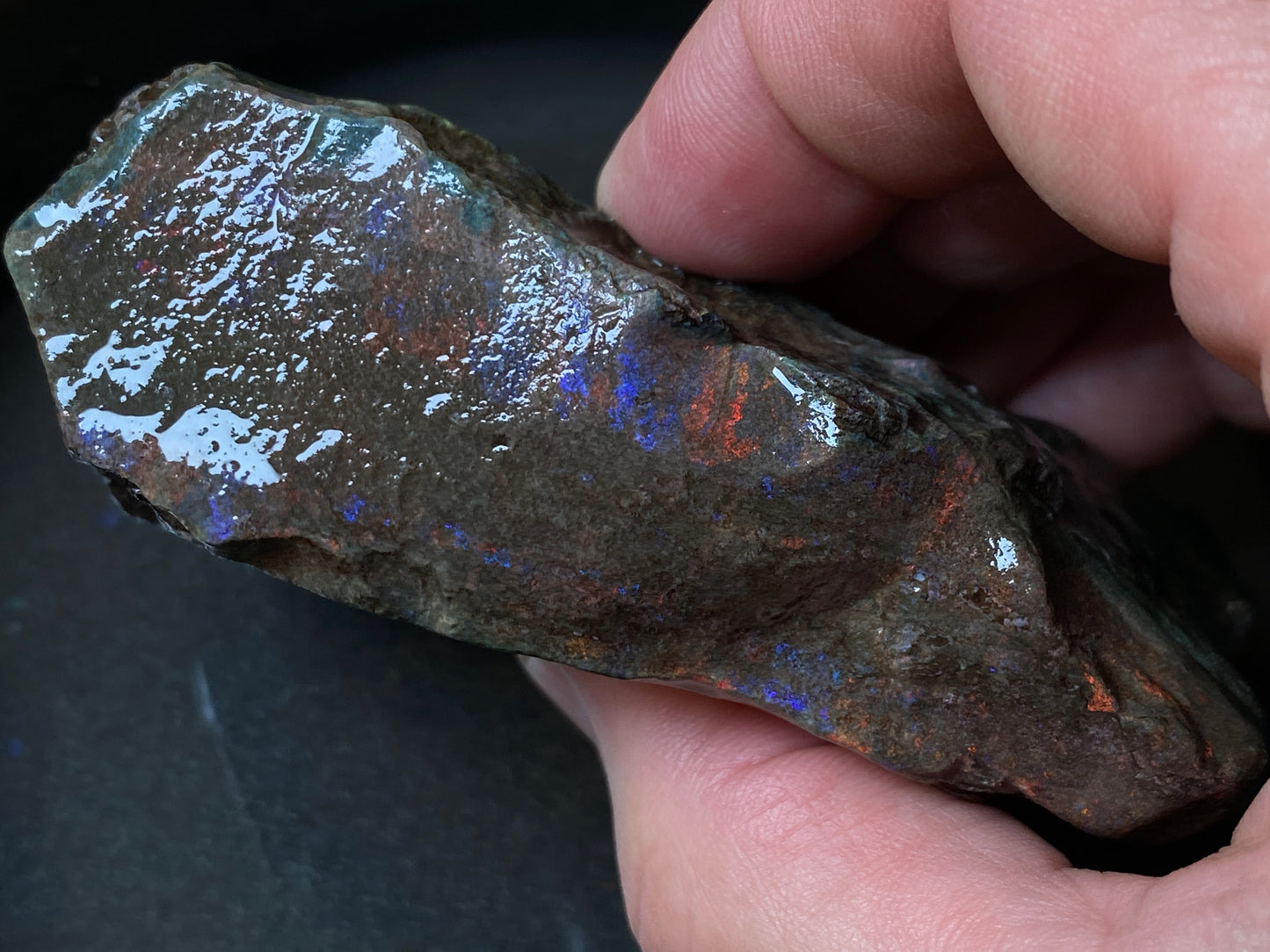7oz Andamooka Matrix Opal, Beautiful Massive Stone Full Of Colour,