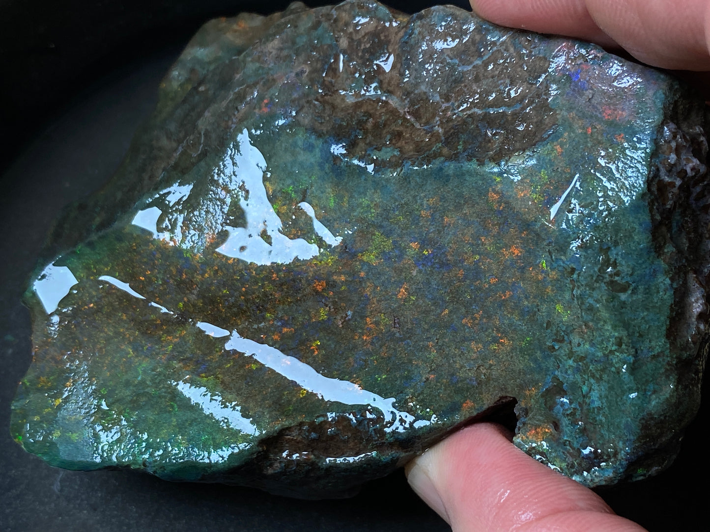 7oz Andamooka Matrix Opal, Beautiful Massive Stone Full Of Colour,