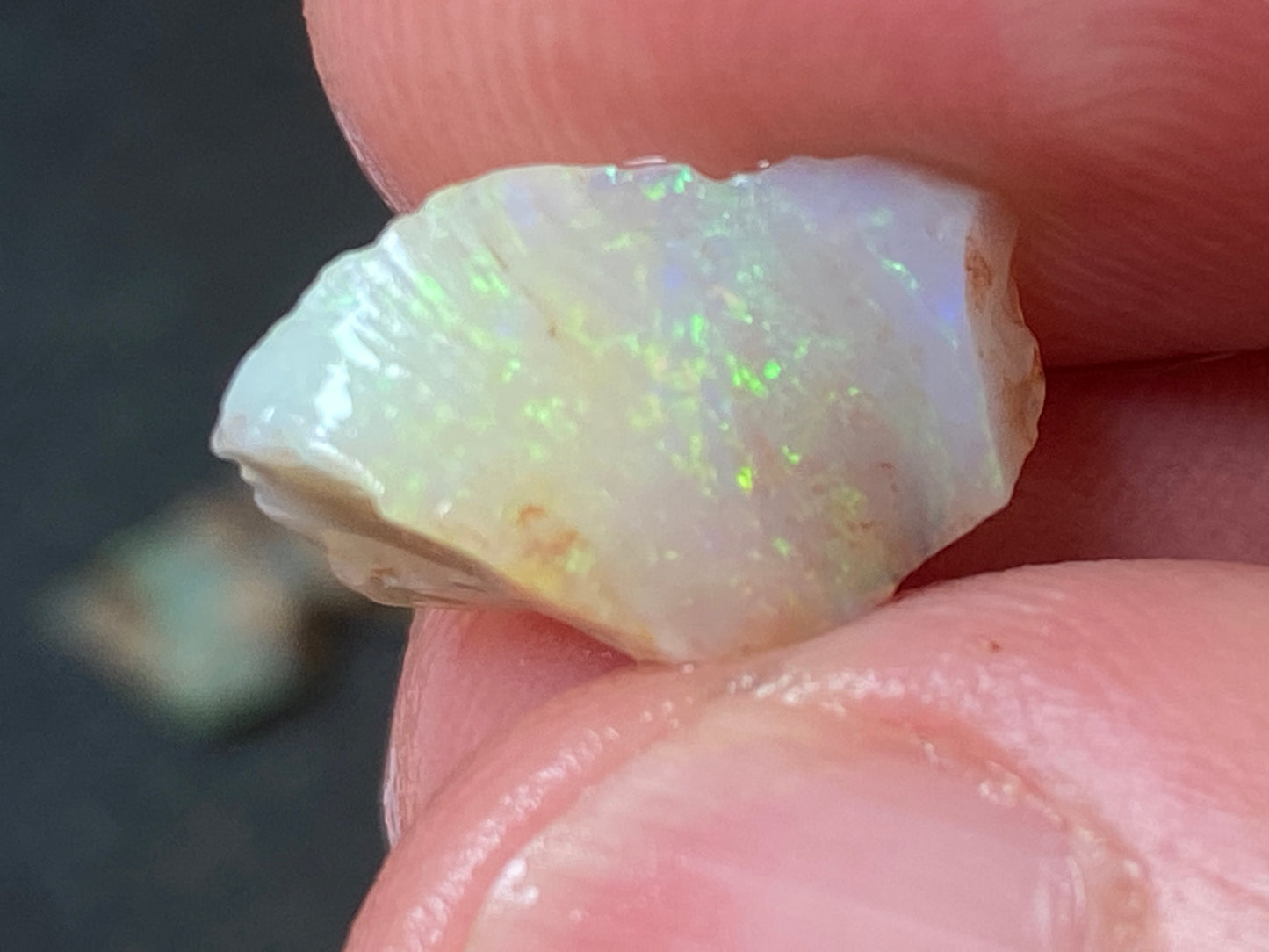 24 Cts Australian Opal Parcel, In The Rough, 8 Small Stones, Rare Lambina,