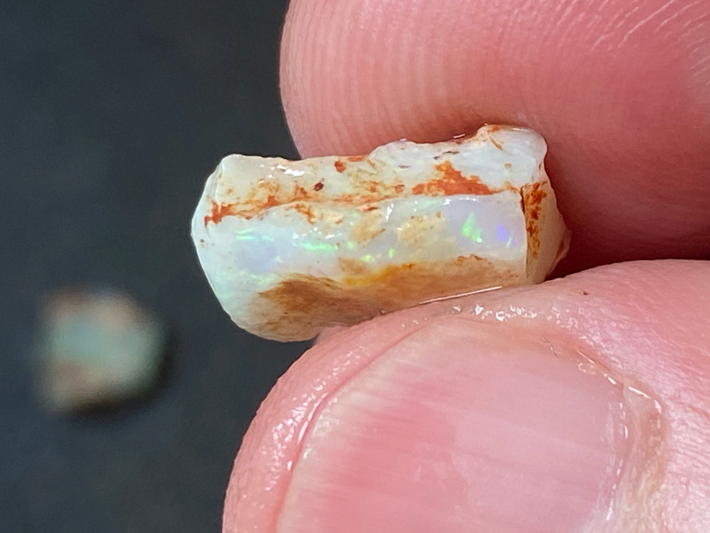 24 Cts Australian Opal Parcel, In The Rough, 8 Small Stones, Rare Lambina,