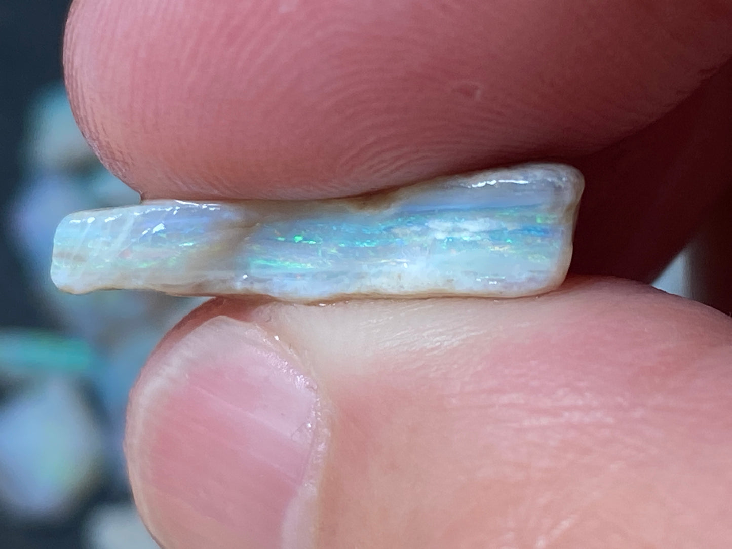 1 oz Australian Opal Parcel, Mintabi Very Small Stones And Chips. In The Rough.