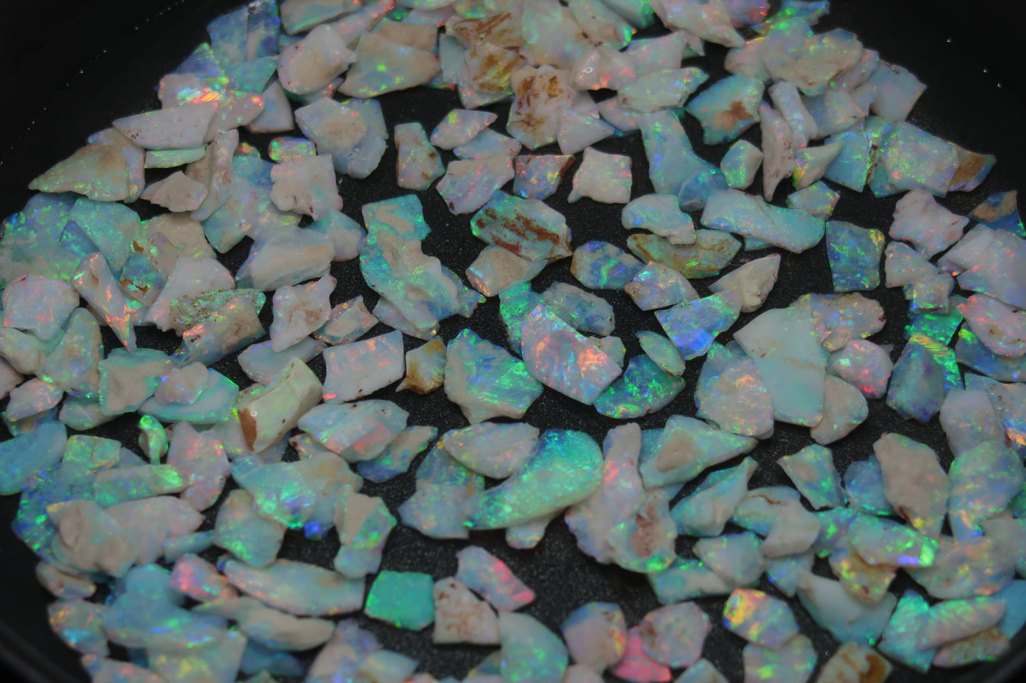 1OZ Natural Australian Opal Inlay Parcel, Grade 1, B5 Vivid Colors. Greens, Blues, Reds. - Australian Opal Store