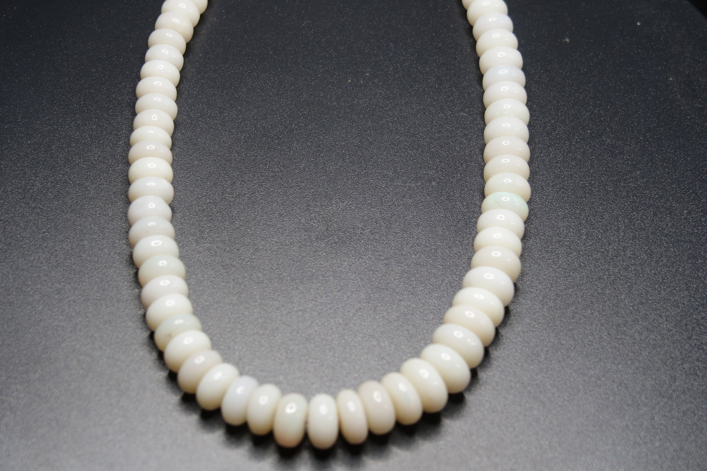 Natural Australian Polished 3 - 7mm rondel beads. On a string. Coober Pedy - Australian Opal Store