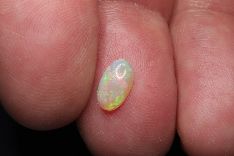 0.75 Cts Mintubi Gem Crystal Polished Australian Opal, Full Array Of Color, Faced Both Sides - Australian Opal Store