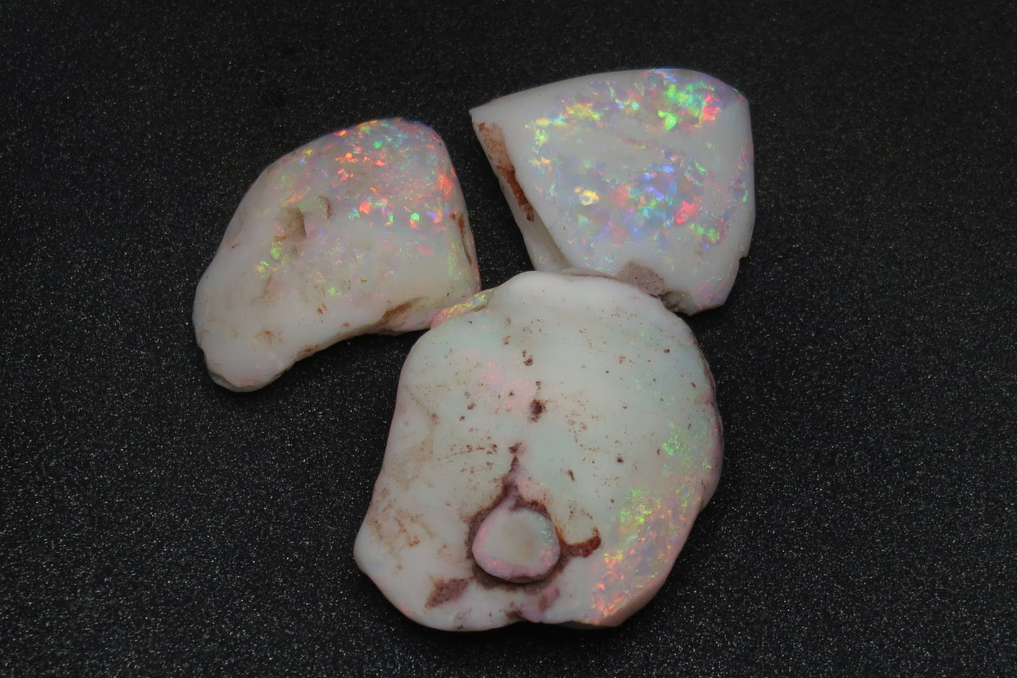 0.8oz Natural Australian Opal Parcel, In The Rough, Shell Patch, Bright Rainbow.