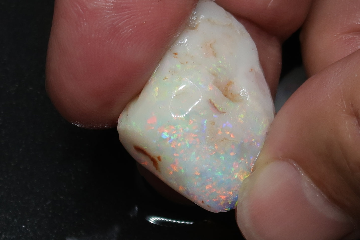 0.8oz Natural Australian Opal Parcel, In The Rough, Shell Patch, Bright Rainbow.