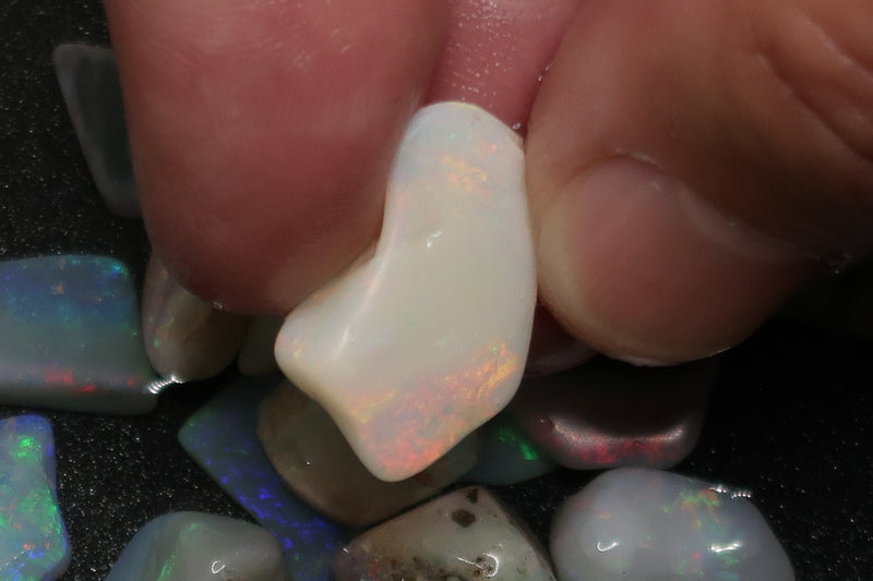 140Cts Natural Australian Opal Rubs Parcel, Mixed Lot Of Small To Medium Stones