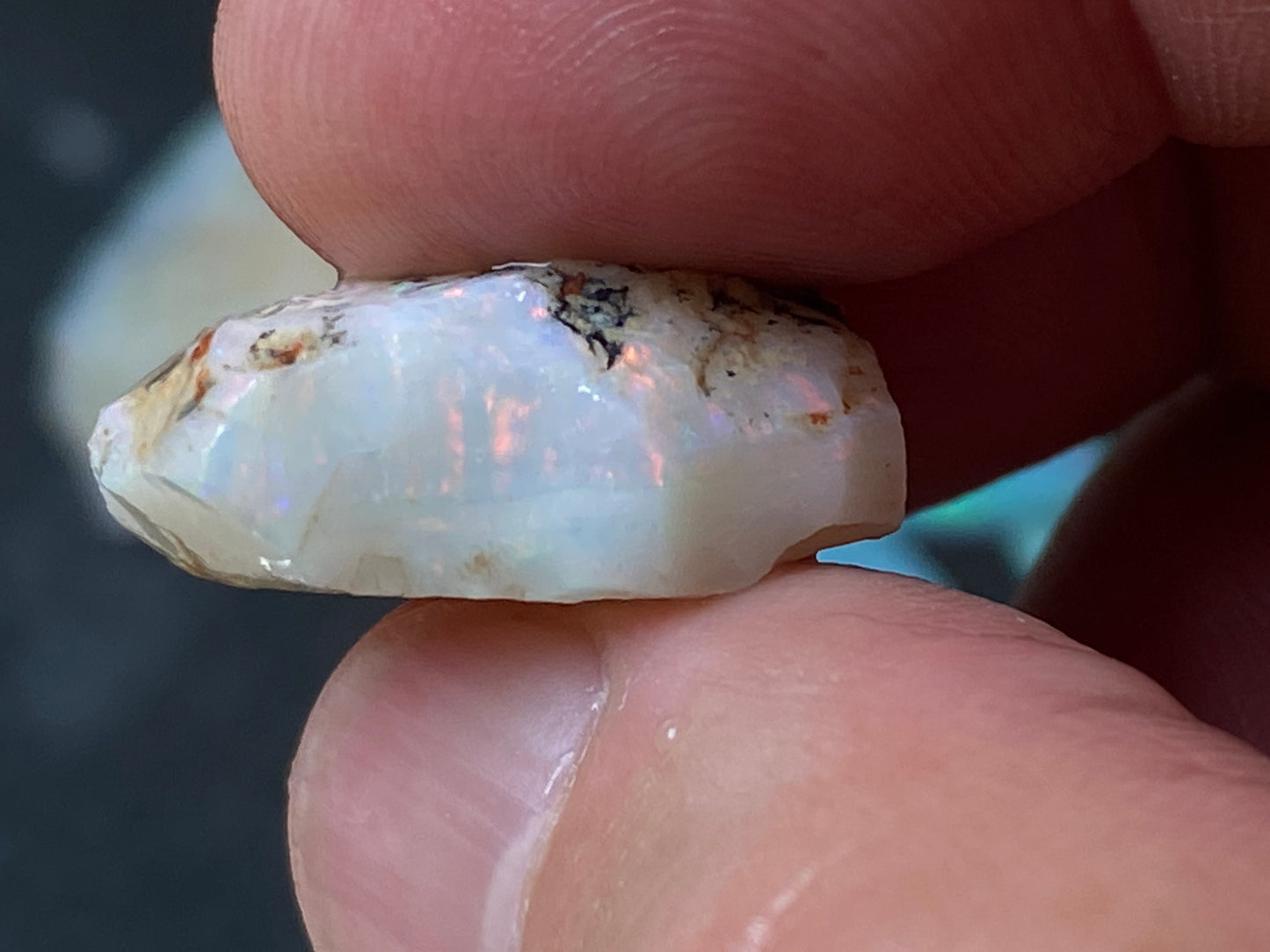 110 Carats Natural Australian Opal Parcel, Rough and Rubs, 8 Stones, 17 Mile Field
