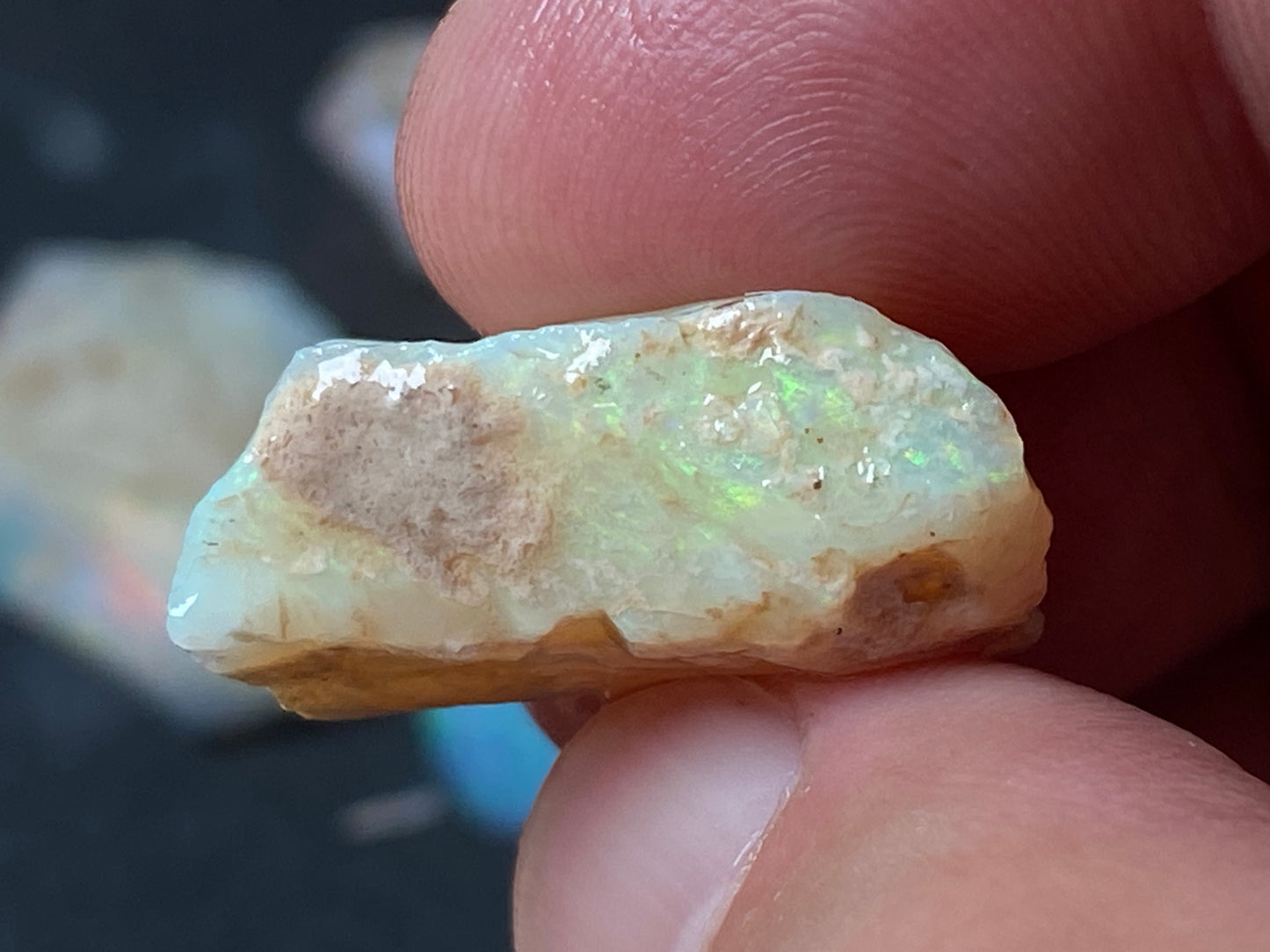 110 Carats Natural Australian Opal Parcel, Rough and Rubs, 8 Stones, 17 Mile Field