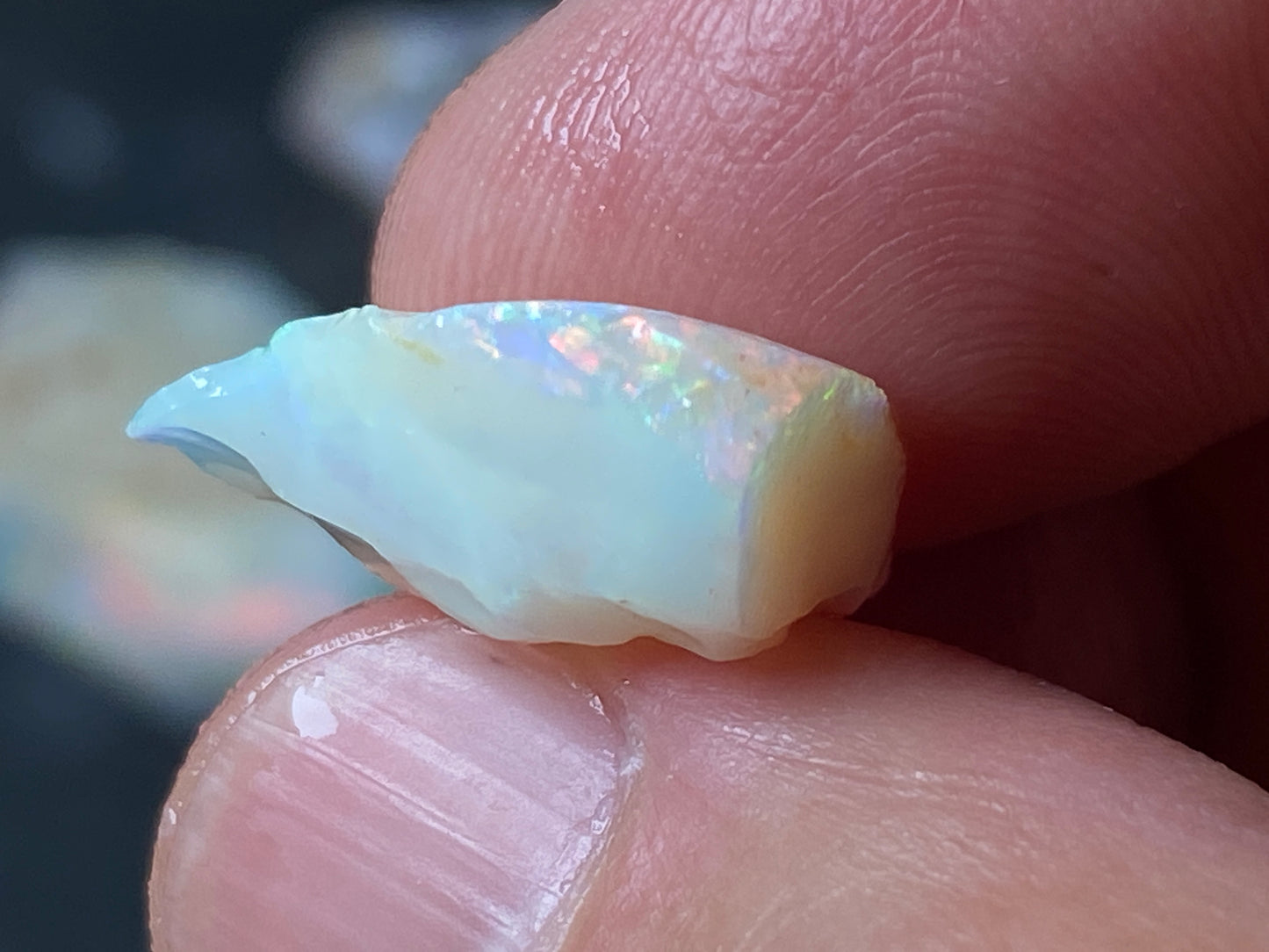 110 Carats Natural Australian Opal Parcel, Rough and Rubs, 8 Stones, 17 Mile Field