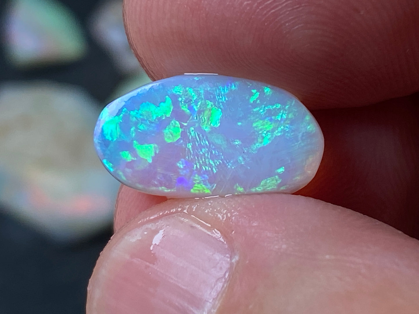 110 Carats Natural Australian Opal Parcel, Rough and Rubs, 8 Stones, 17 Mile Field