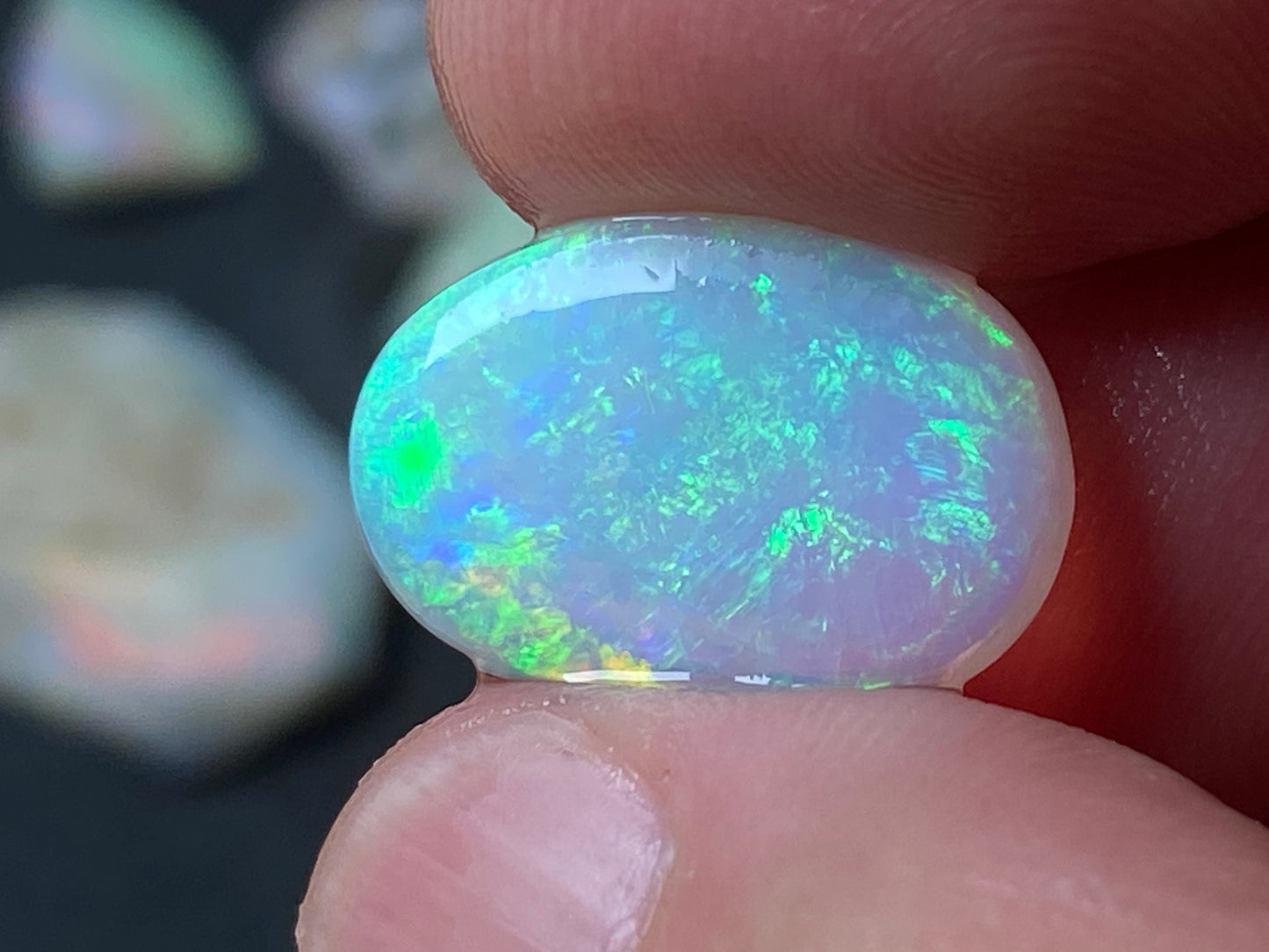 110 Carats Natural Australian Opal Parcel, Rough and Rubs, 8 Stones, 17 Mile Field