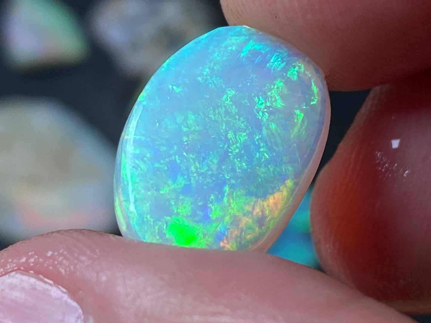 110 Carats Natural Australian Opal Parcel, Rough and Rubs, 8 Stones, 17 Mile Field