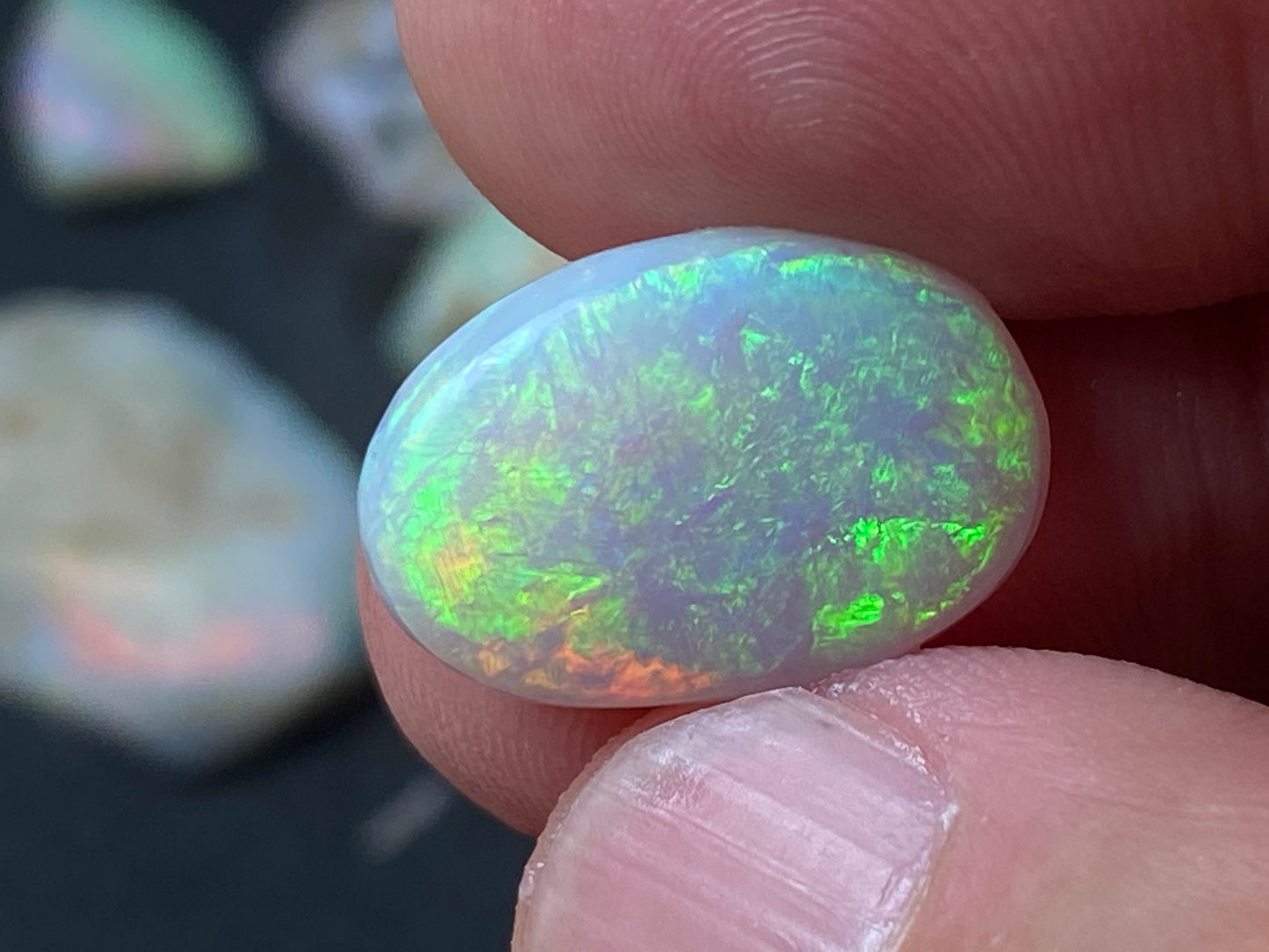 110 Carats Natural Australian Opal Parcel, Rough and Rubs, 8 Stones, 17 Mile Field