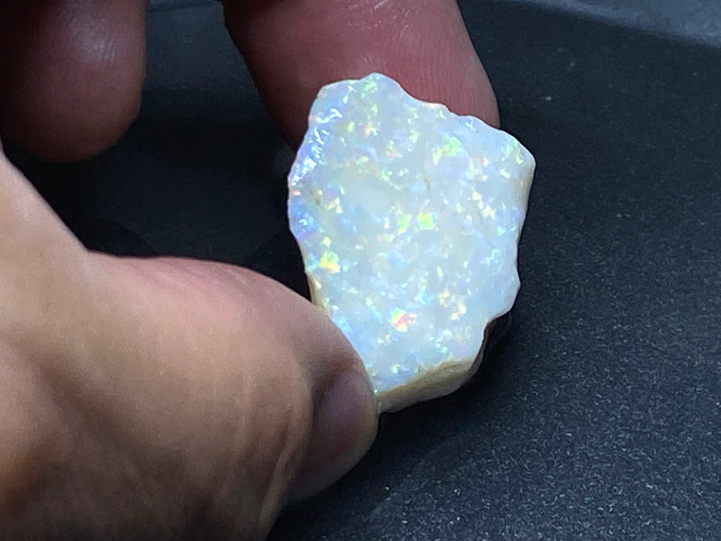 33 Cts Natural Australian Opal Stone In The Rough, From Coober Pedy, Pin Fire Full Rainbow Of Colours