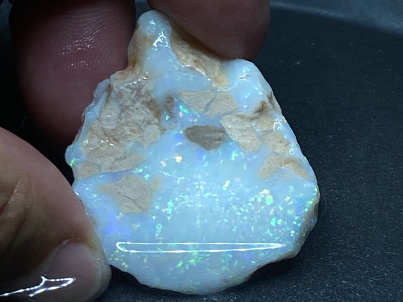 57 Cts Natural Australian Opal Stone, In The Rough, Coober Pedy, Big Chunk