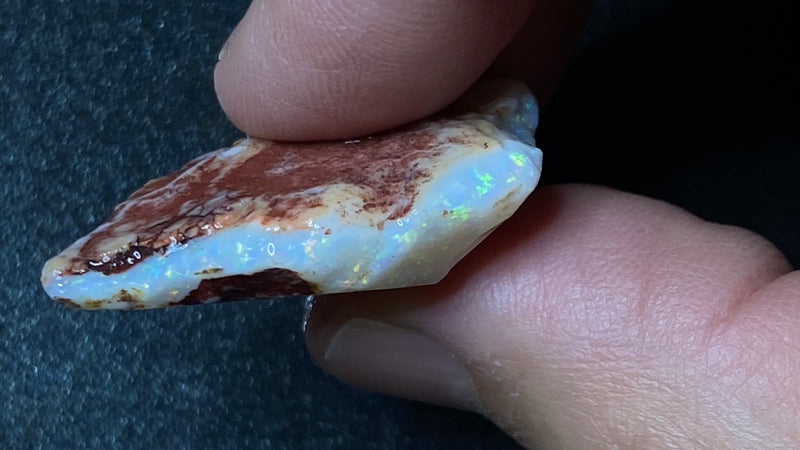 46 Cts Natural Australian Opal Stone, Coober Pedy Crystal In The Rough, Full Of Colour.