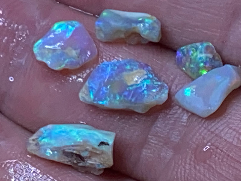 200cts Natural Australian Opal Parcel, Lightning Ridge, Small Stones In The Rough, Very Bright