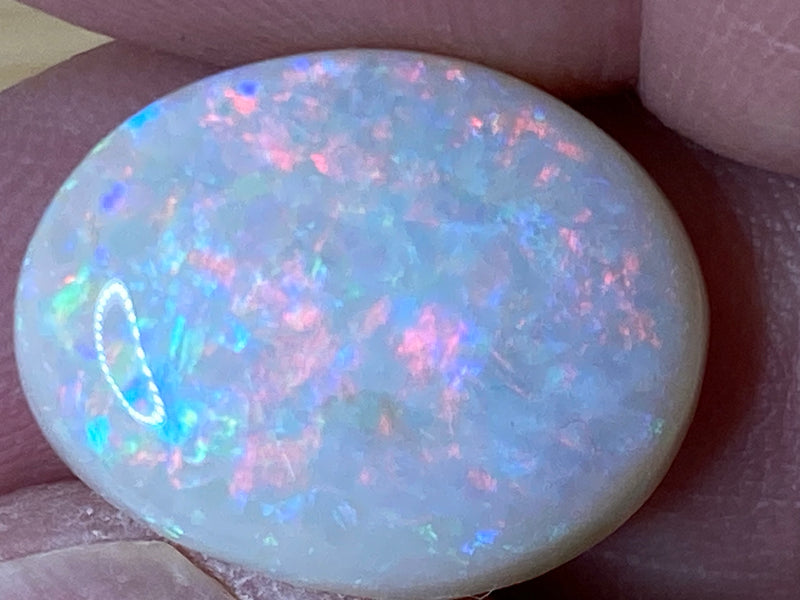 10.4 Cts Natural Australian Opal, Rare Andamooka Crystal Polished Stone, Full Of Fire