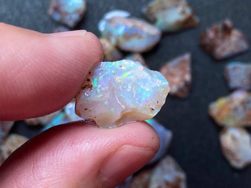 1oz Natural Australian Opal Parcel, In The Rough, Small Lambina Stones