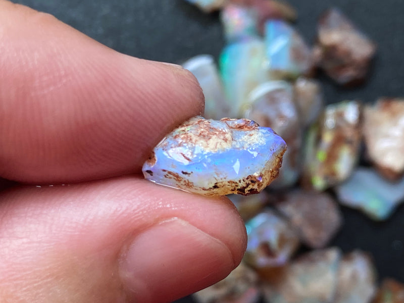 1oz Natural Australian Opal Parcel, In The Rough, Small Lambina Stones