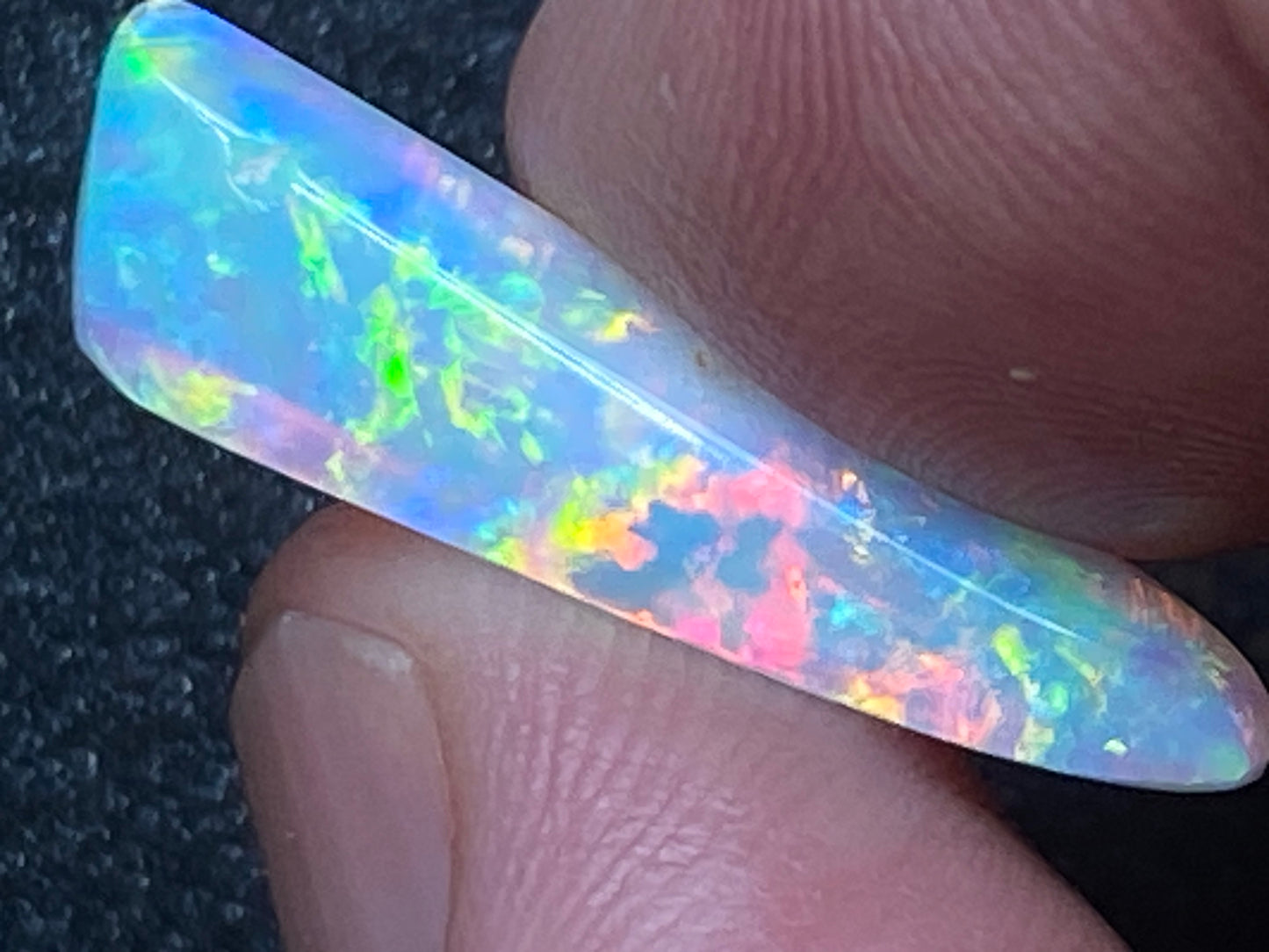 5.5 Cts Natural Australian Crystal Opal, AAA Grade Coober Pedy Rub, Full Spectrum Of Colour