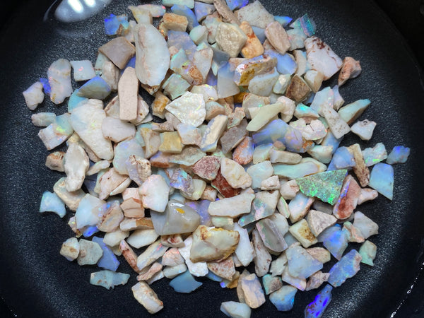 2oz Natural Australian Opal Parcel, Coober Pedy In The Rough, Small Stones And Chips