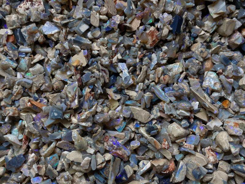5oz Natural Australian Lightning Ridge Opal Chips and Offcuts, In The Rough.