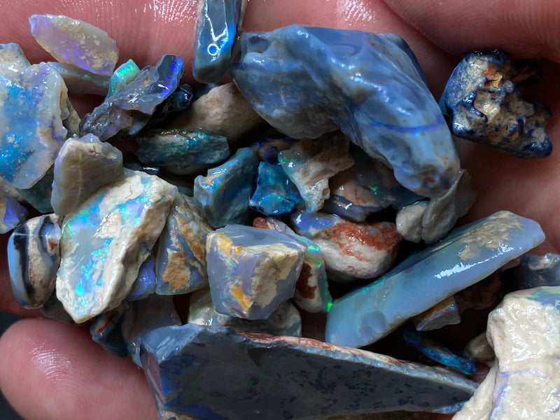 4.8 Oz Natural Australian Opal Parcel, Lightning Ridge In The Rough, Lots Of Gamble Pieces