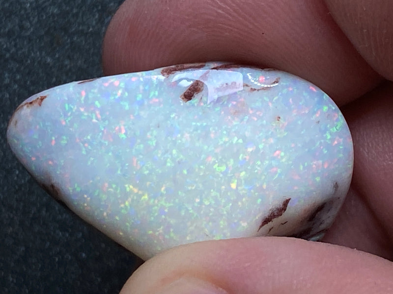 28 Cts, Natural Australian Opal Shell, Rub / Rough, Coober Pedy, Beautiful Pin Fire Colour